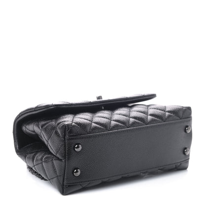 Chanel Caviar Quilted Mini Coco Handle Flap So Black 3 of 9