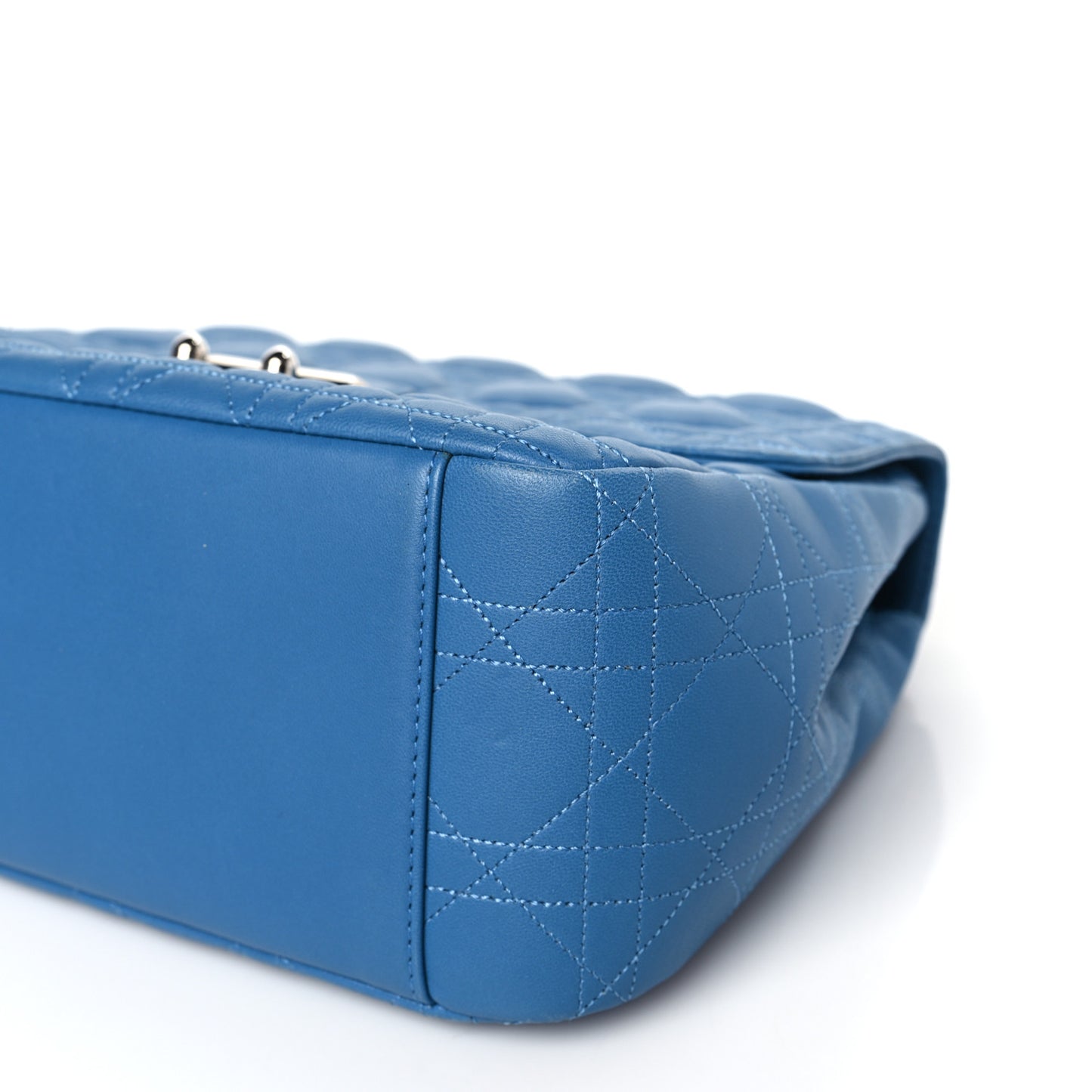 Lambskin Cannage Large Miss Dior Flap Blue