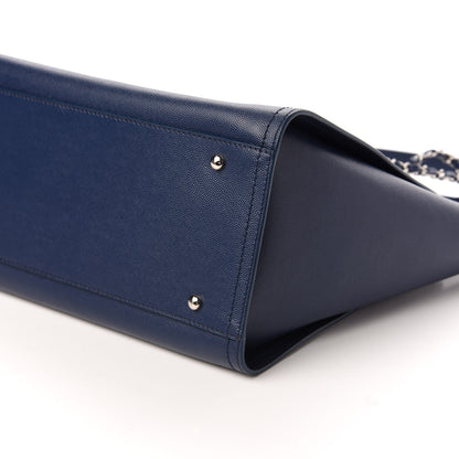 Chanel Caviar Small Studded Deauville Tote Navy 8 of 8