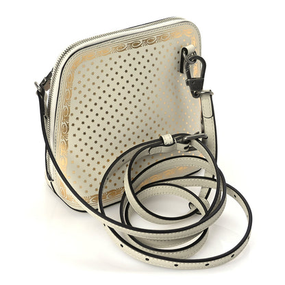 Gucci X SEGA Calfskin GUCCY Stars Mini Dome Shoulder Bag  Mystic White Gold 2 of 9
