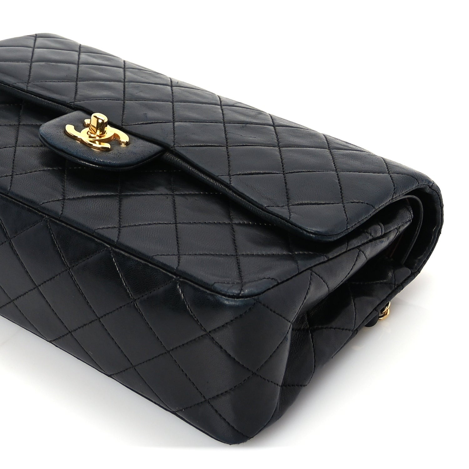 Chanel Lambskin Quilted Medium Double Flap Black 9 of 9