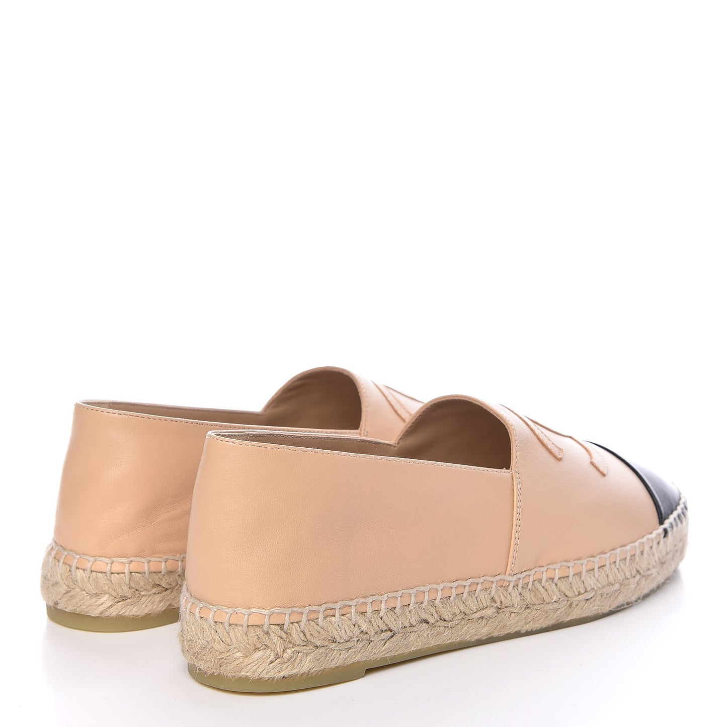 Lambskin CC Espadrilles 39 Beige Black