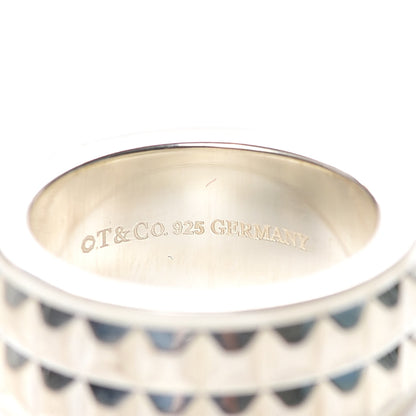 Tiffany Sterling Silver Two Row Diamond Point Band Ring 47 4 4 of 4