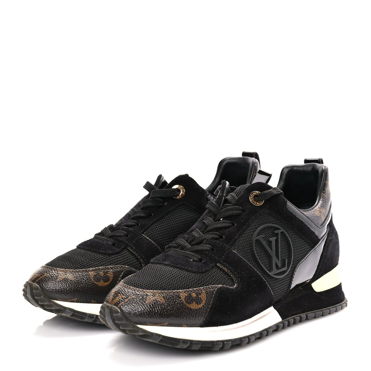 Suede Monogram Run Away Sneakers 36.5