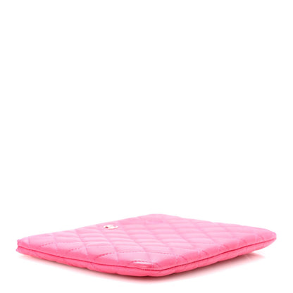 Chanel Lambskin Quilted Medium Cosmetic Case Dark Pink 4 of 7