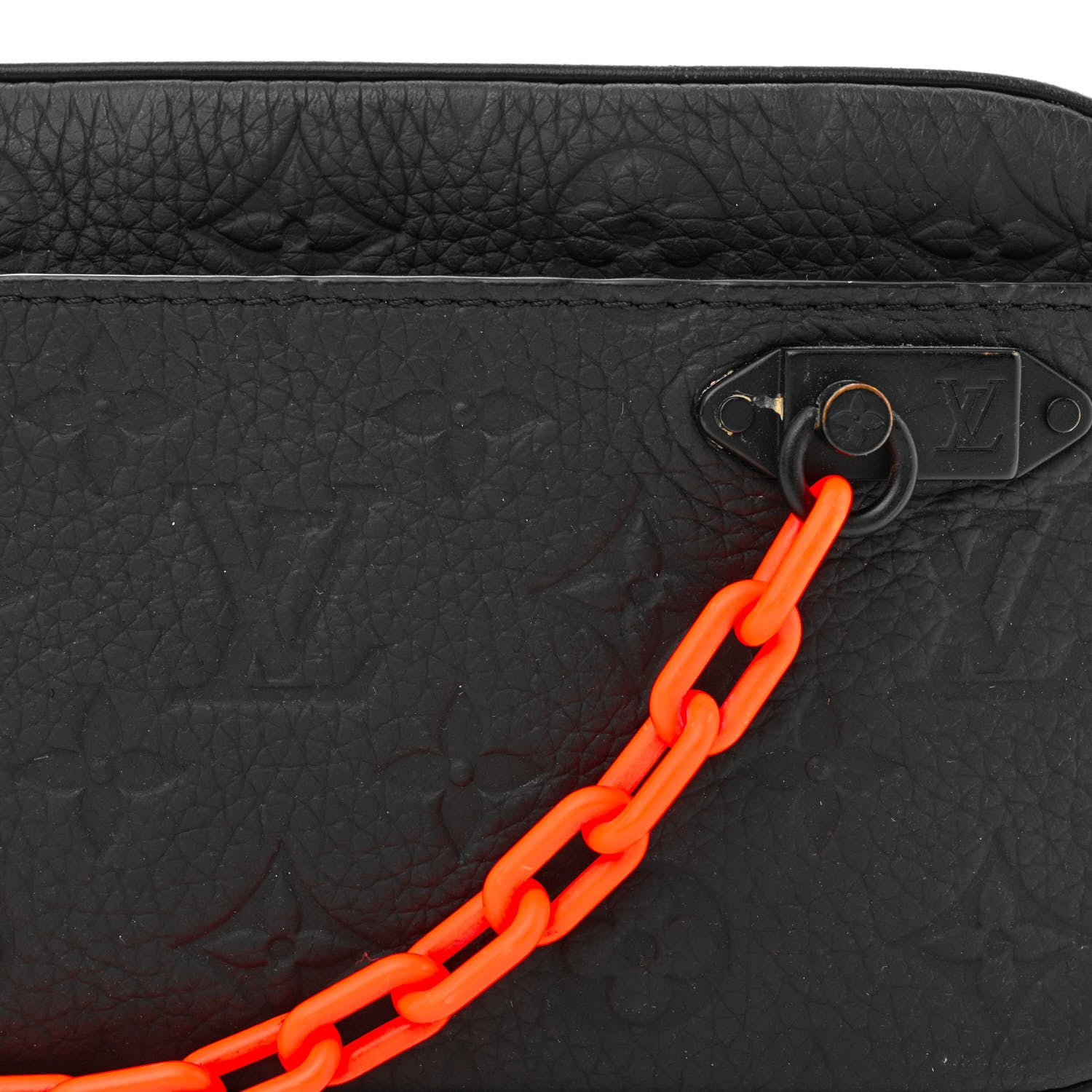 Louis Vuitton Taurillon Monogram Uniformes Solar Ray Soft Pochette Volga Belt Bag Black 9 of 14