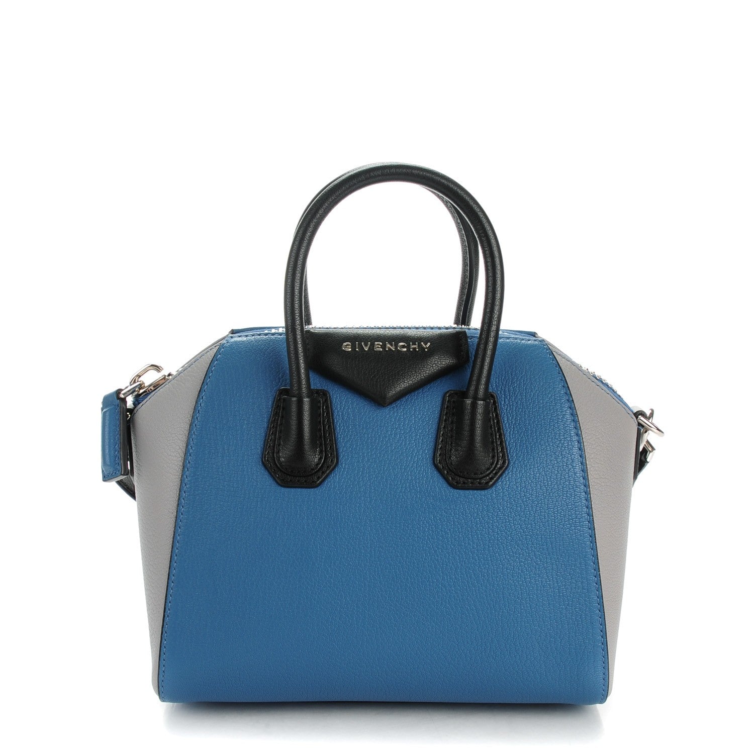 Givenchy Sugar Goatskin Mini Tri-Color Antigona Blue Grey Black 1 of 7