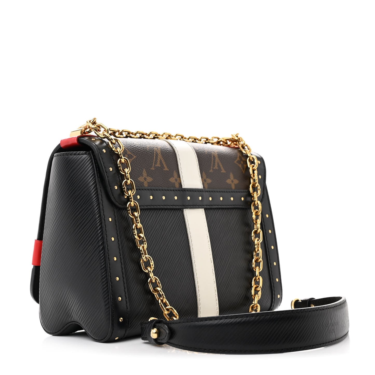 Epi Monogram Complice Trunks and Bags Twist Shoulder Bag MM Black