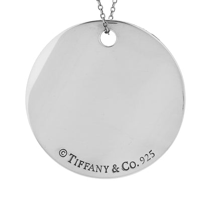 Tiffany Sterling Silver Notes Round Pendant Necklace 3 of 6