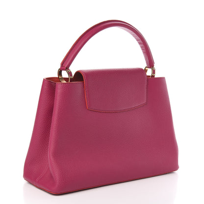 Louis Vuitton Taurillon Capucines MM Hibiscus Flamingo 3 of 9