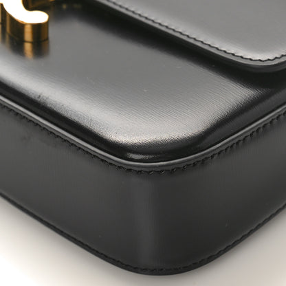 Celine Shiny Calfskin Triomphe Shoulder Bag Black 8 of 9