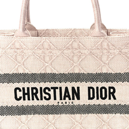 Christian Dior Raffia Cannage Medium Book Tote Sakura Pink 6 of 8
