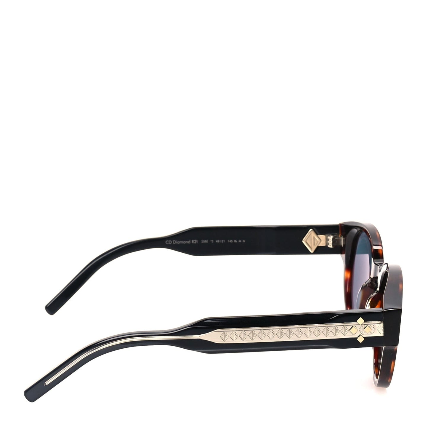 Acetate Rectangular CD Diamond R2I Sunglasses  Tortoise