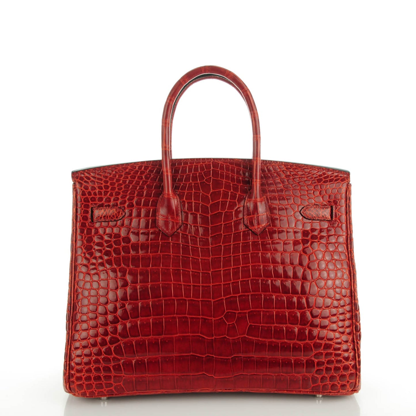 Shiny Porosus Crocodile Birkin 35 Rouge H