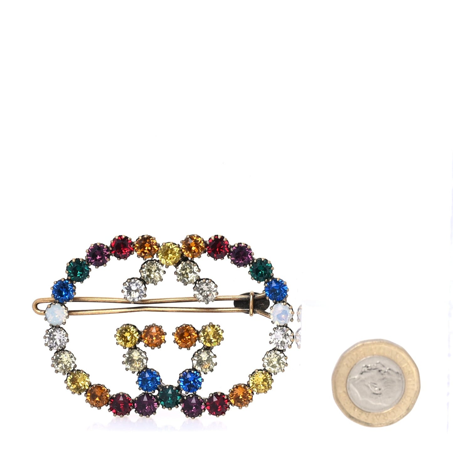 Crystal Interlocking G Hair Clip Multicolor Multicolor
