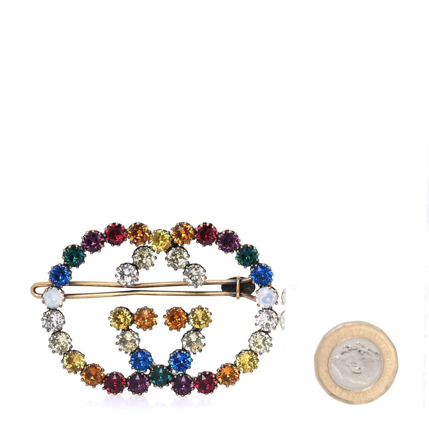 Gucci Crystal Interlocking G Hair Clip Multicolor Multicolor 2 of 4