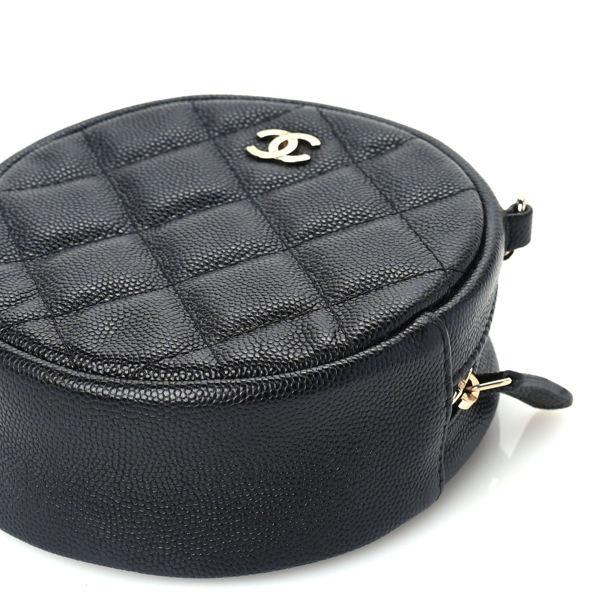Chanel Caviar Quilted Round Clutch With Chain Black 9 of 9