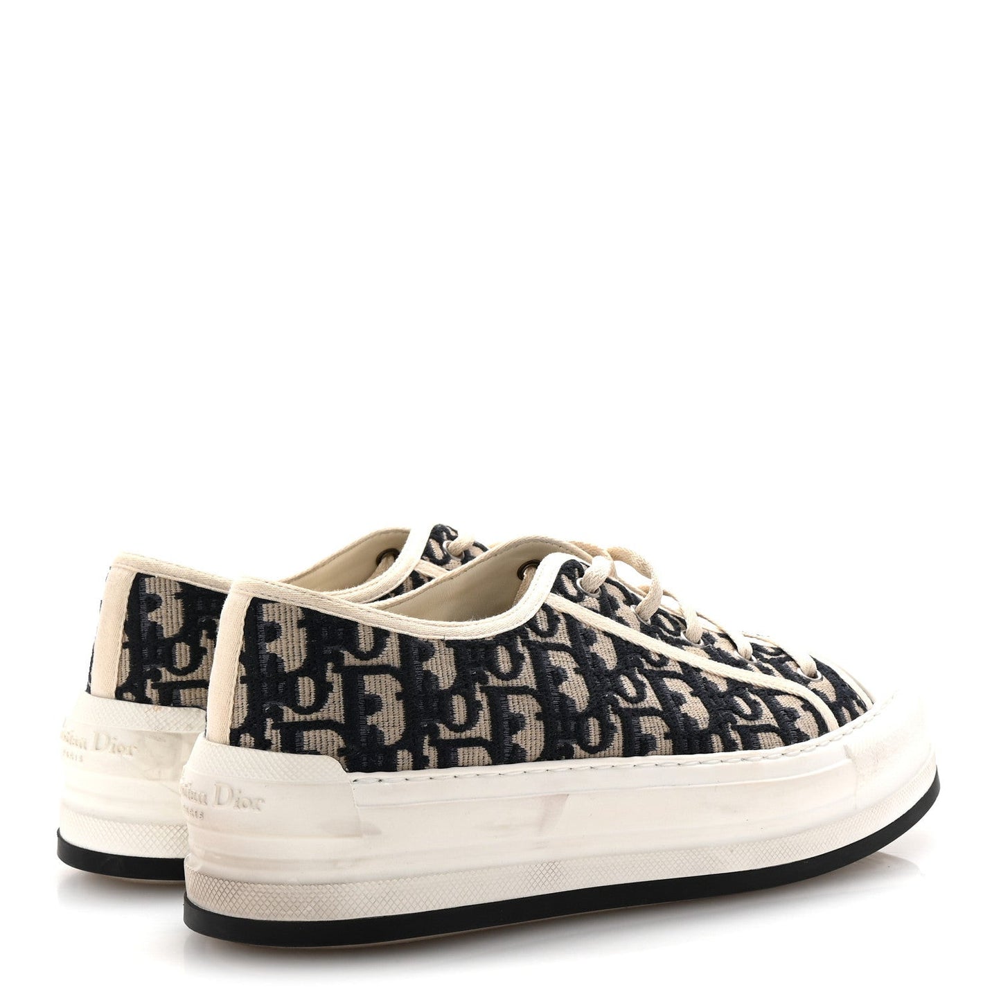 Canvas Oblique Walk'N'Dior Low Top Sneakers 41 Deep Blue