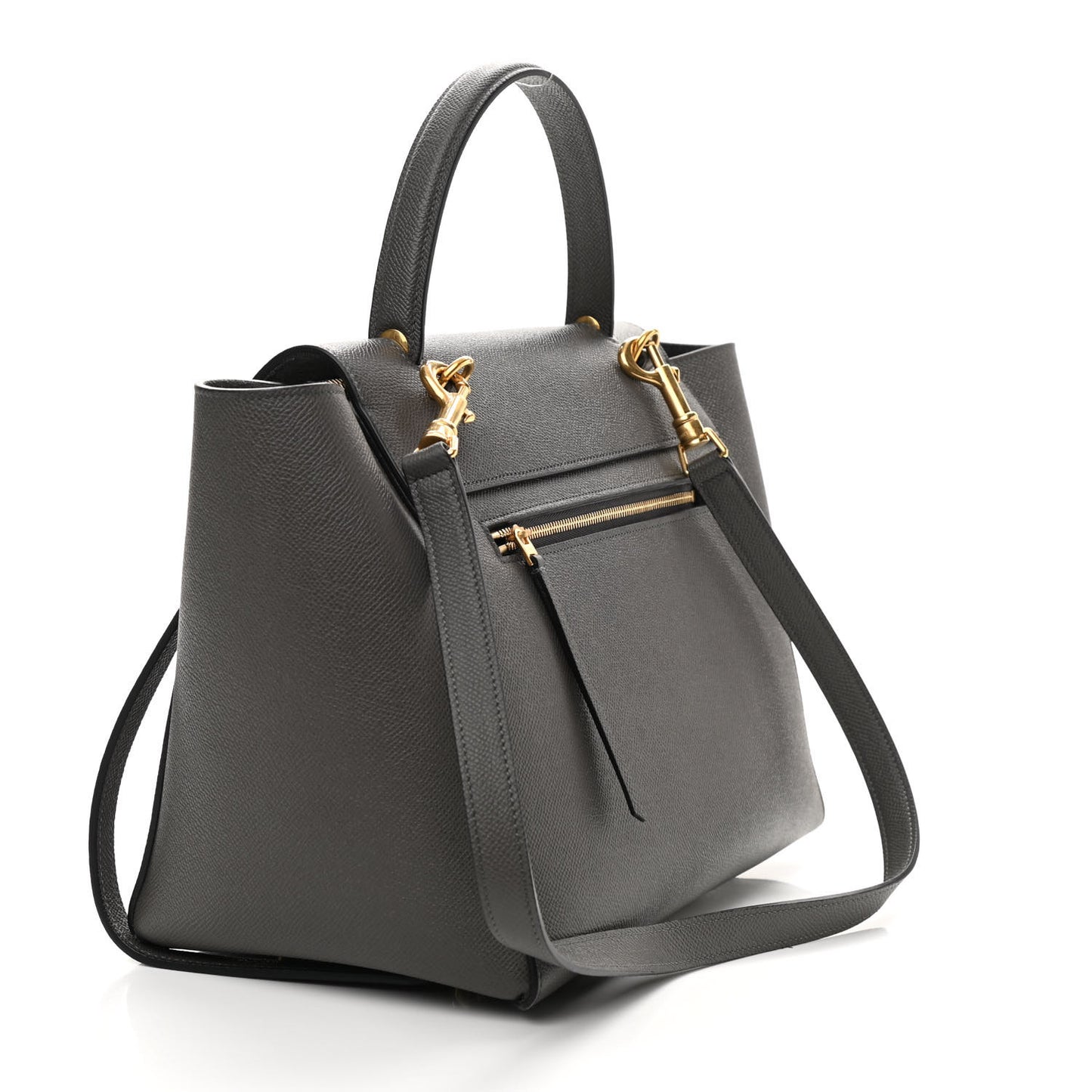 Grained Calfskin Mini Belt Bag Grey