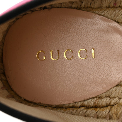 Gucci Velvet Sylvie Web Platform Espadrilles 38.5 Light Raspberry Rose 7 of 12