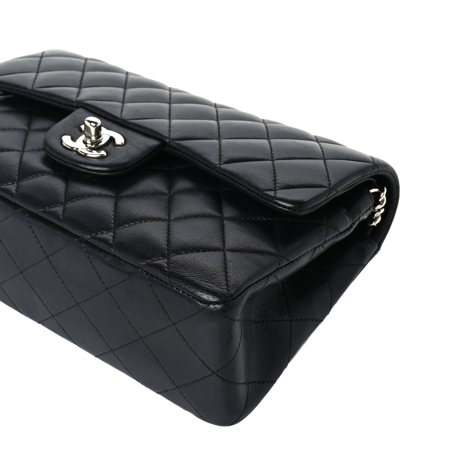 Chanel Lambskin Quilted Small Double Flap  Black 10 of 10