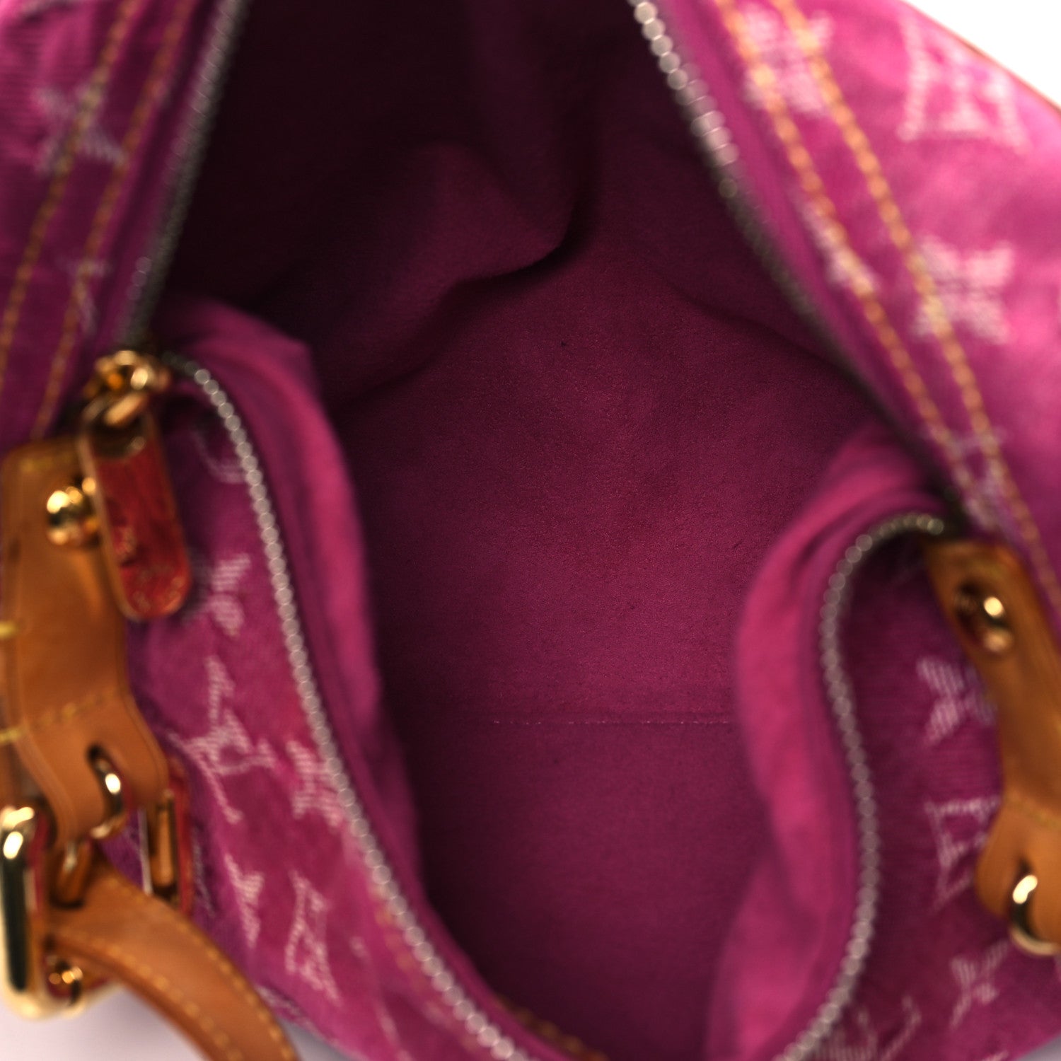 Louis Vuitton Denim Baggy PM Fuchsia 5 of 11