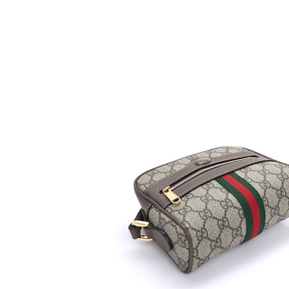 Gucci GG Supreme Monogram Web Mini Ophidia Shoulder Bag  Brown 7 of 7