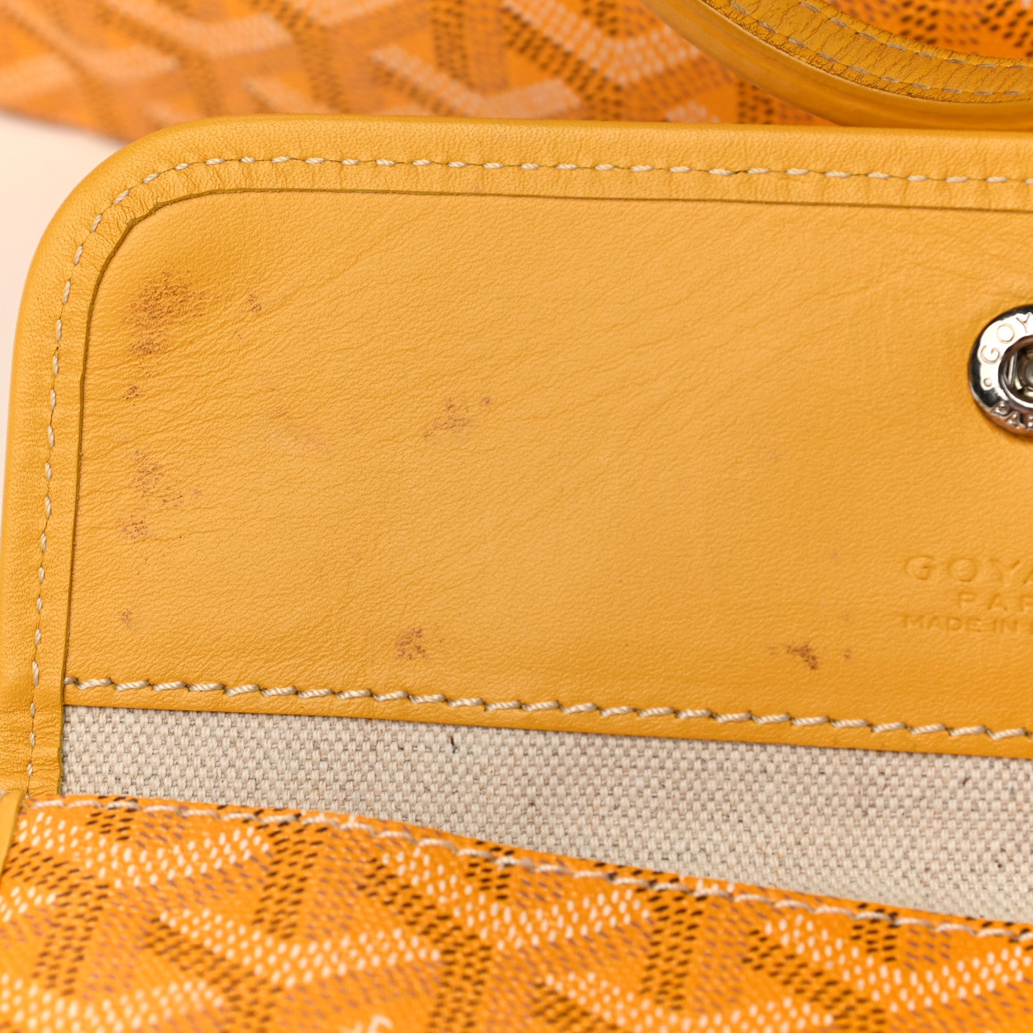 Goyard Goyardine Saint Louis PM Yellow 13 of 14