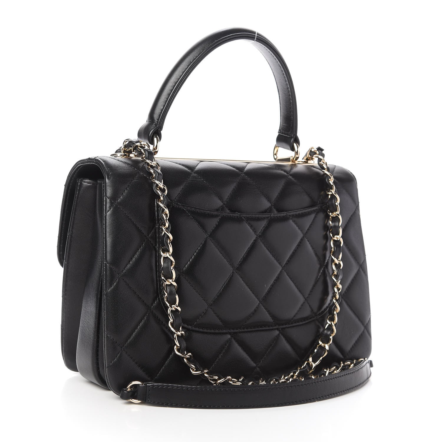 Chanel Lambskin Quilted Small Trendy CC Dual Handle Flap Bag Black 3 of 11