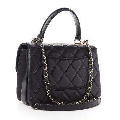 Chanel Lambskin Quilted Small Trendy CC Dual Handle Flap Bag Black 3 of 11
