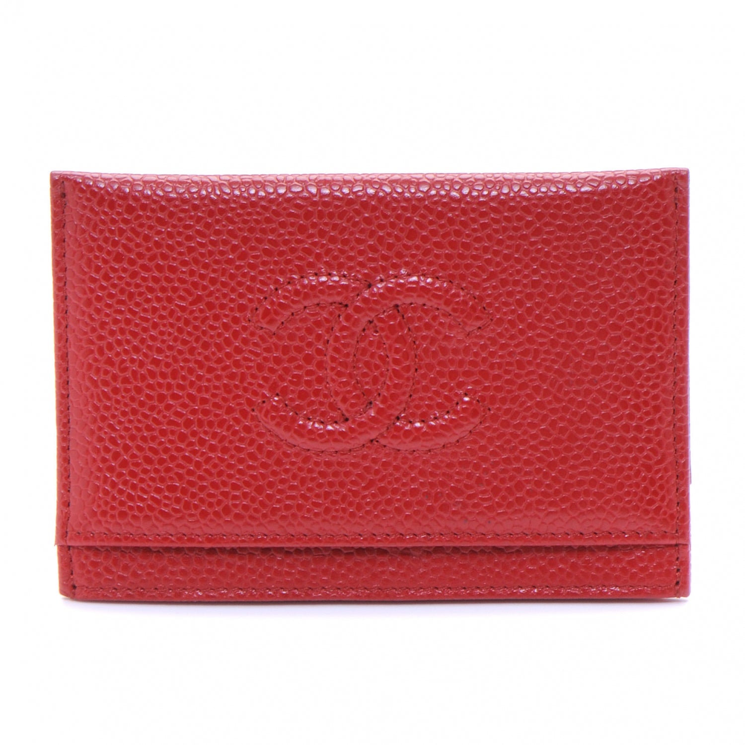 Chanel Caviar Card Holder Red 1 of 7