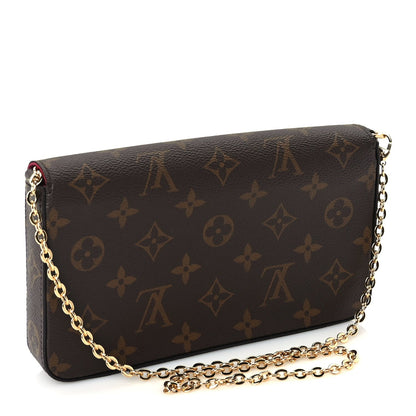 Louis Vuitton Monogram Pochette Felicie Chain Wallet Fuchsia 3 of 9