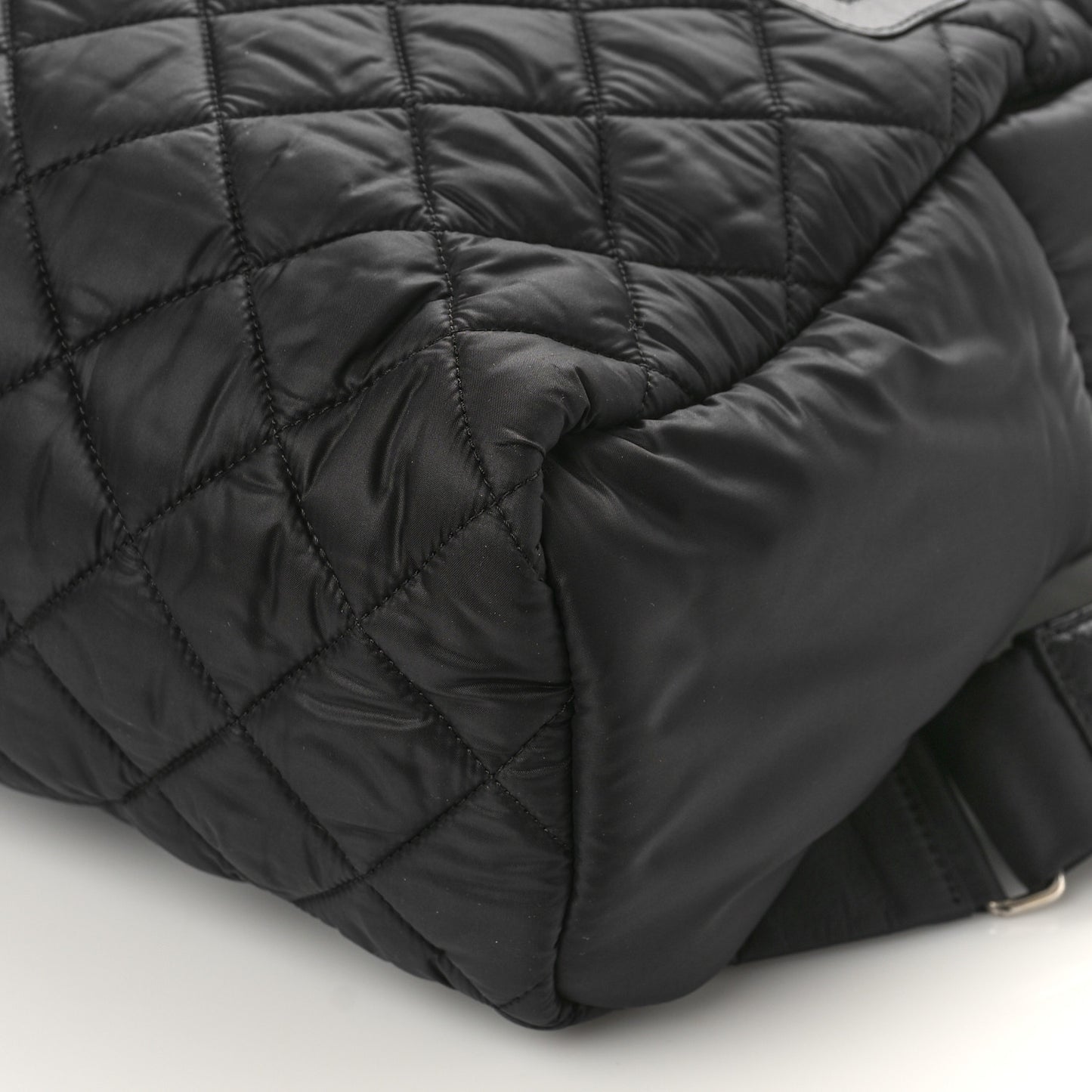 Nylon Quilted Coco Cocoon Backpack Black