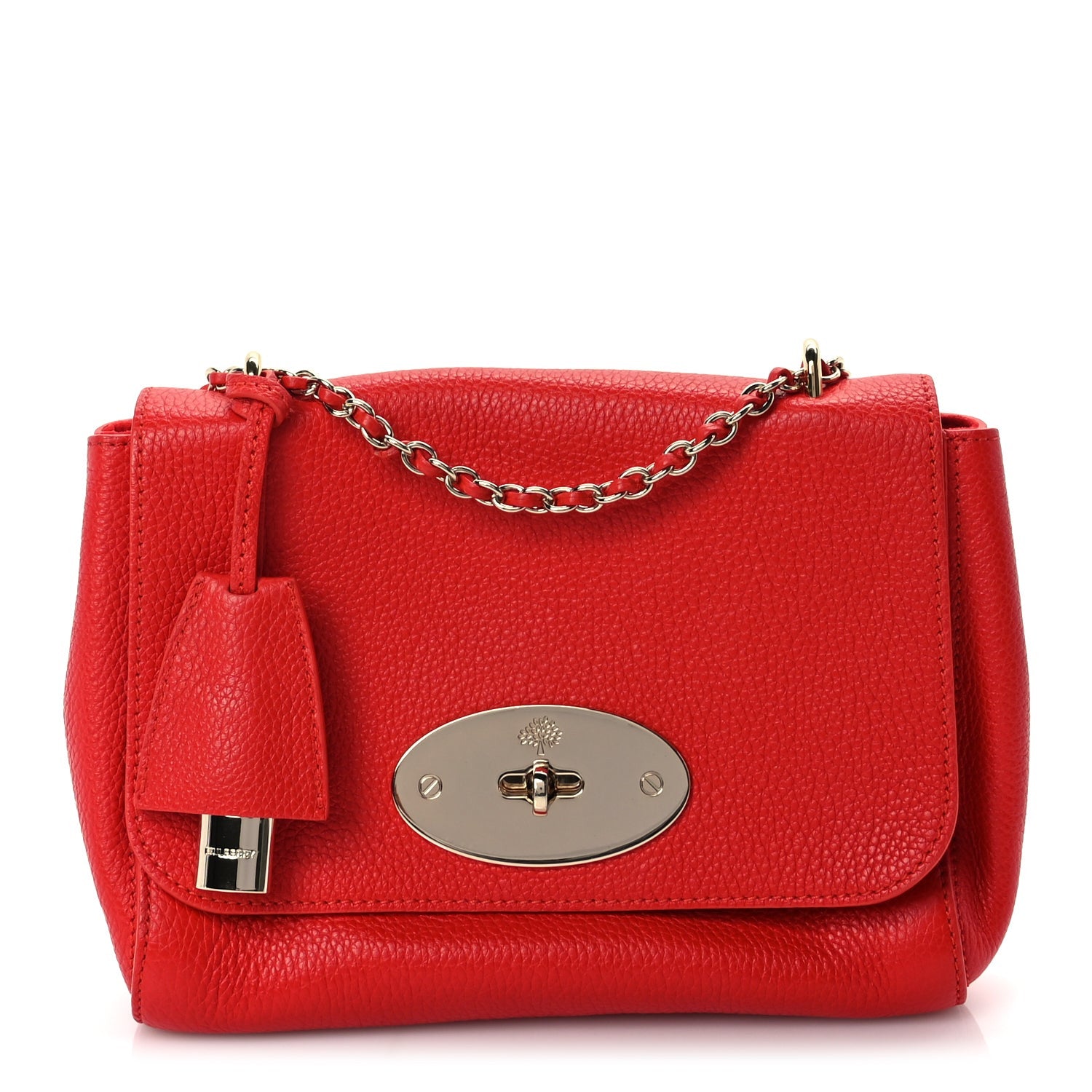 Mulberry Glossy Goatskin Small Lily Flap Red 1 of 8