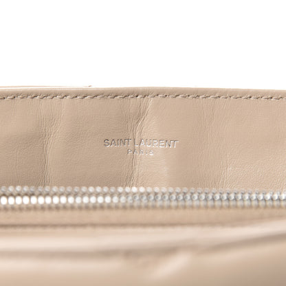 Saint Laurent Calfskin Y Quilted Monogram Medium Loulou Chain Satchel Dark Beige 9 of 11