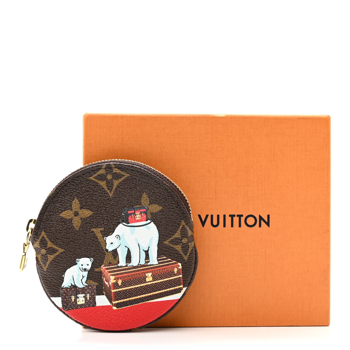 Monogram 2017 Christmas Animation Round Coin Purse
