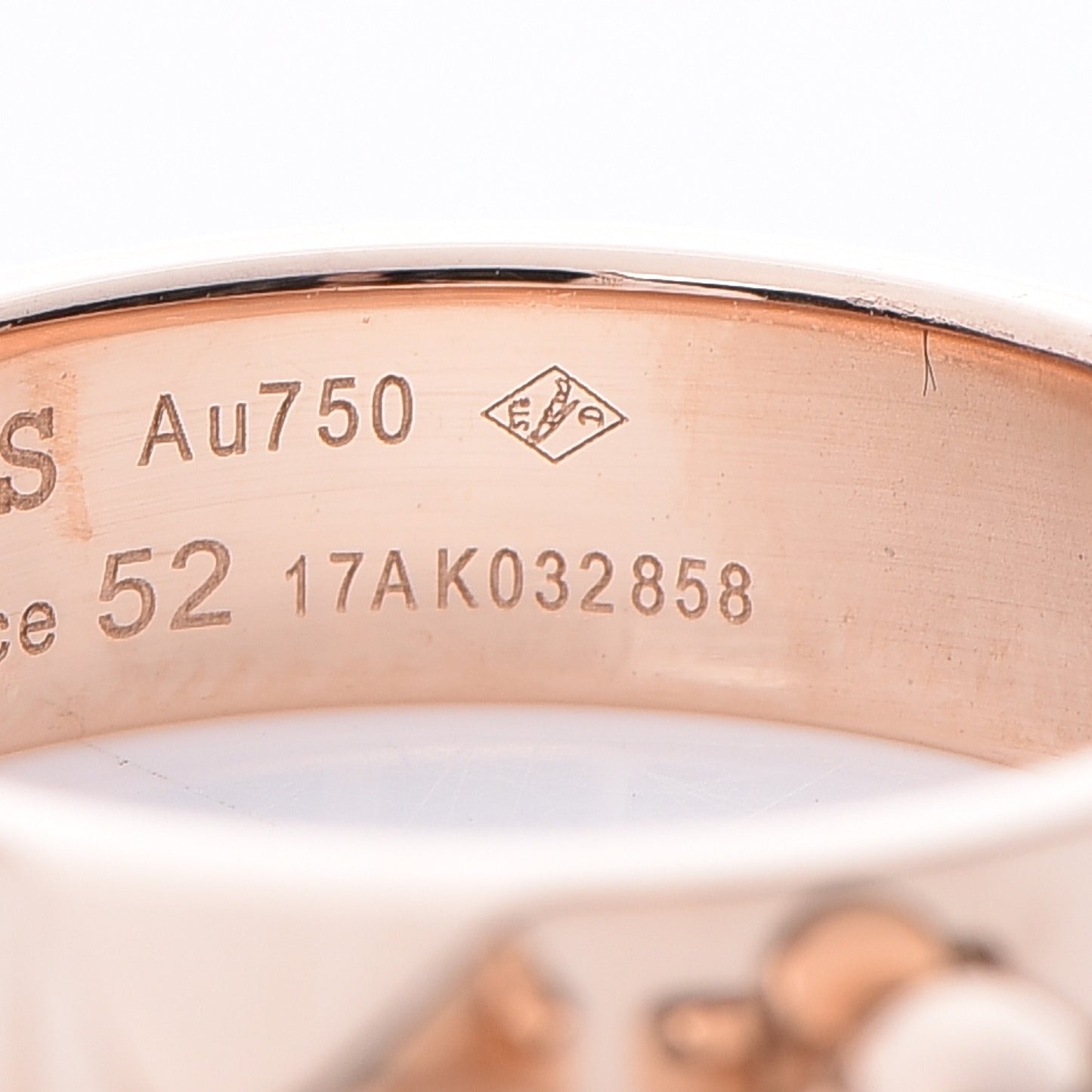 18K Rose Gold PM Collier De Chien Ring 52 6