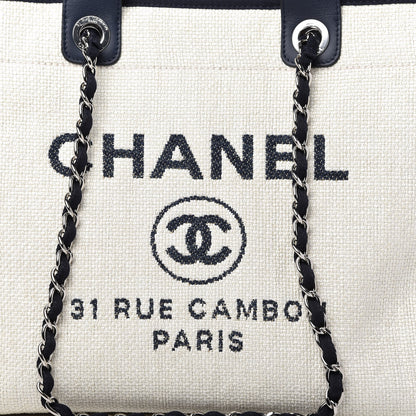 Chanel Canvas Medium Deauville Tote White 10 of 10