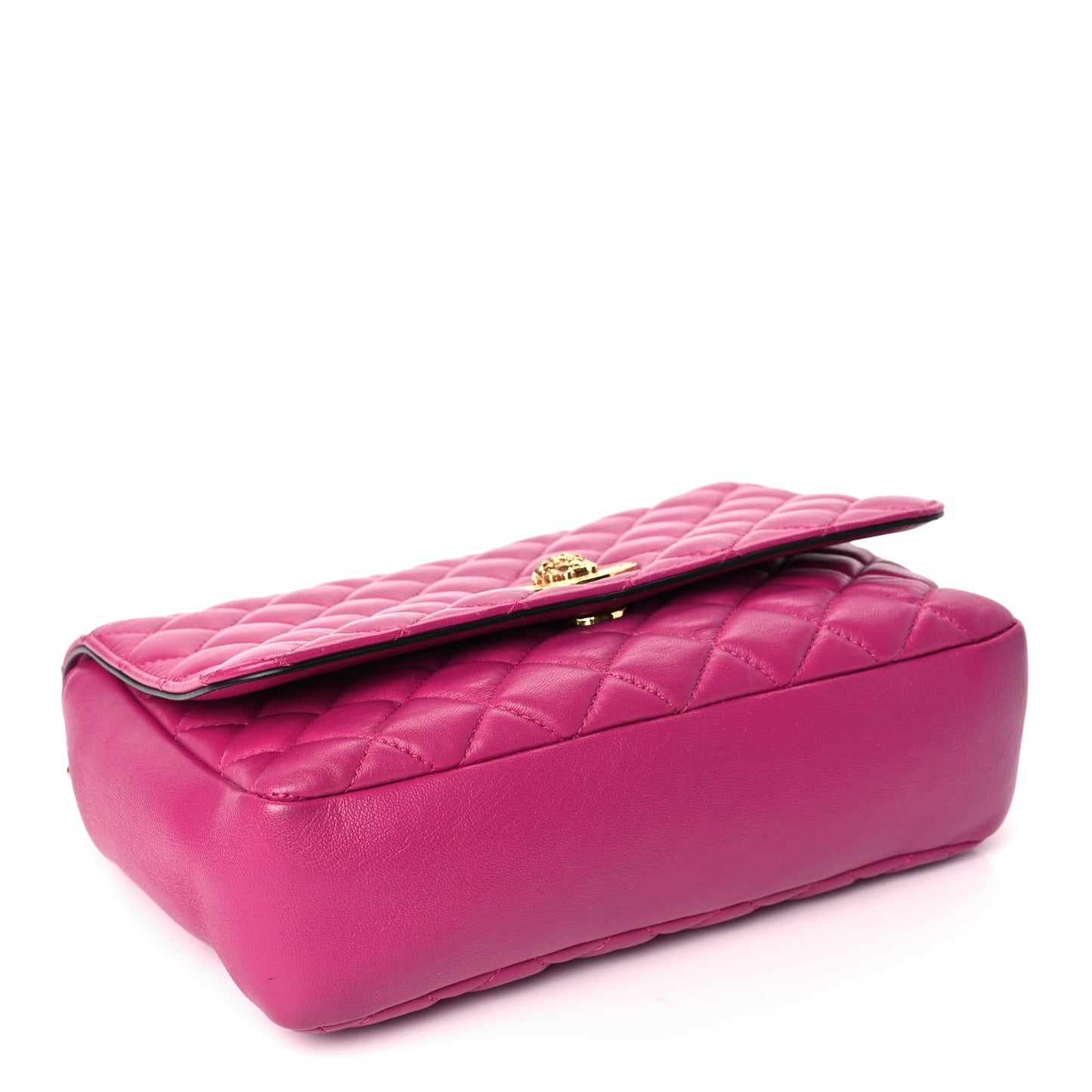Nappa Quilted Medusa Chain Crossbody Pink