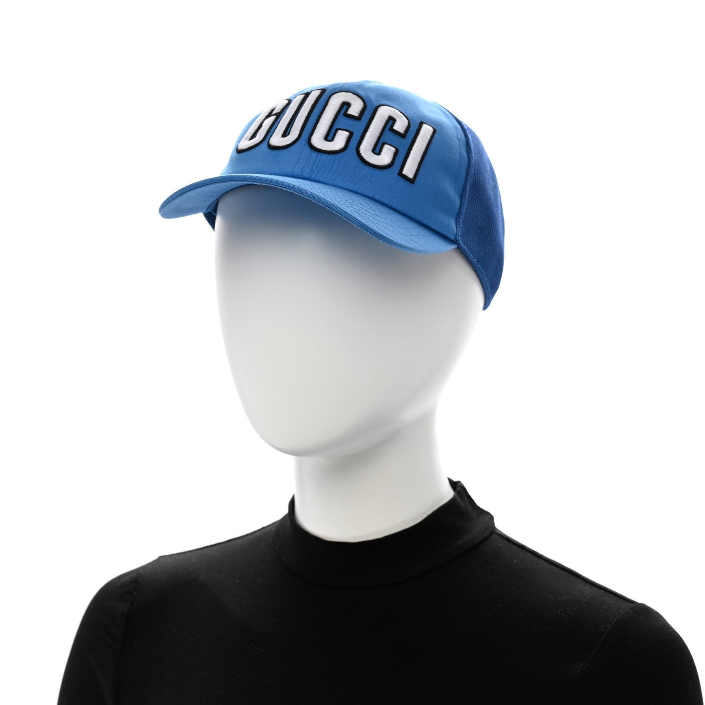 Cotton Logo Patch Baseball Hat L Blue