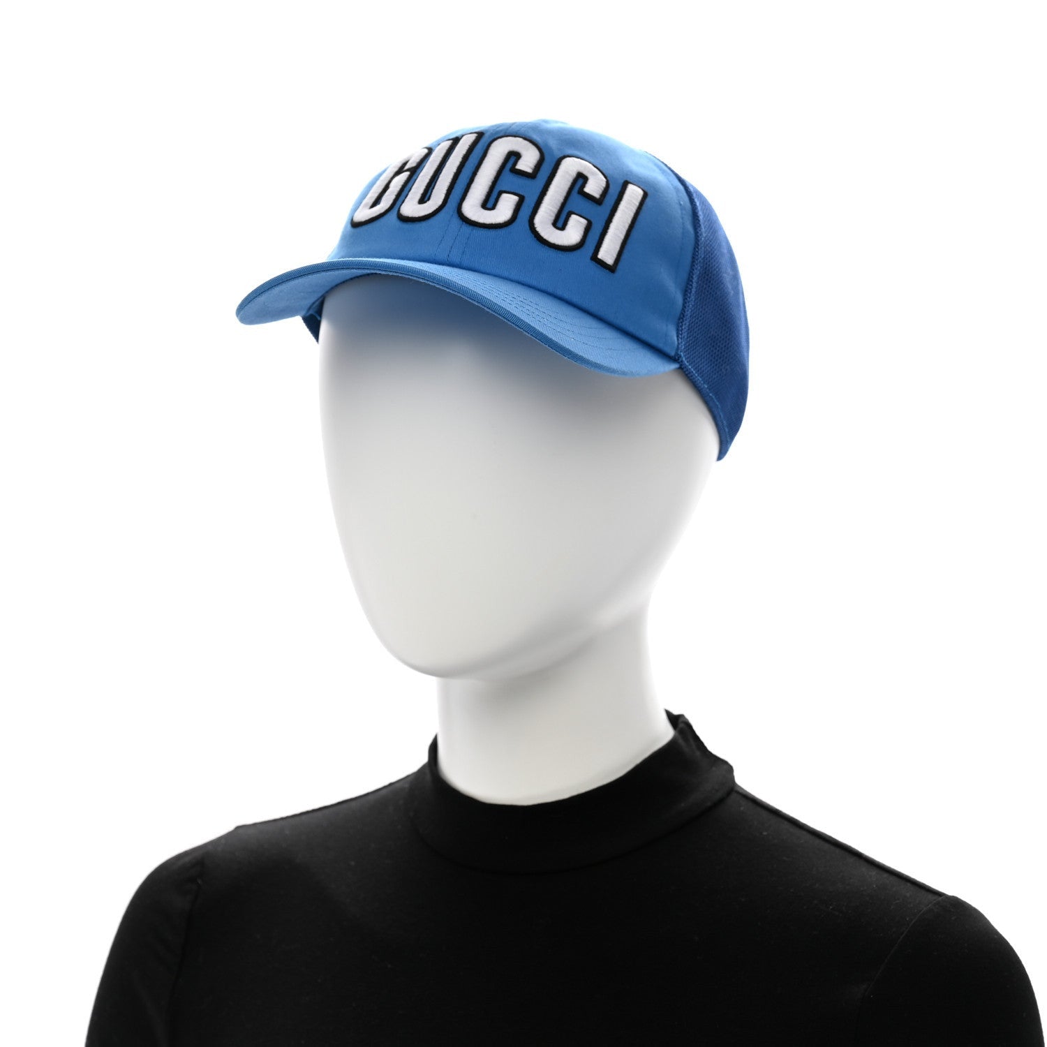 Gucci Cotton Logo Patch Baseball Hat L Blue 2 of 7