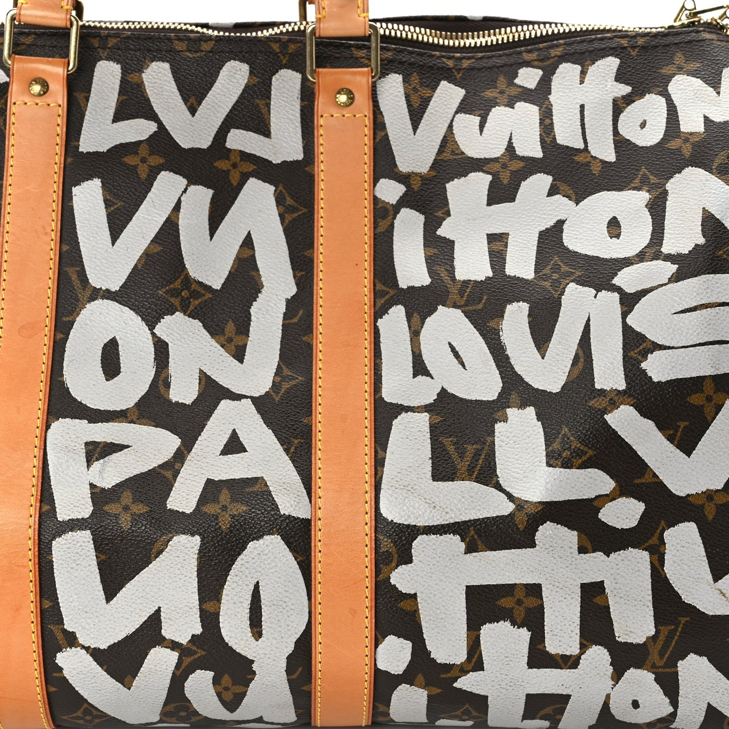 Louis Vuitton Monogram Graffiti Keepall 50  Silver 6 of 8