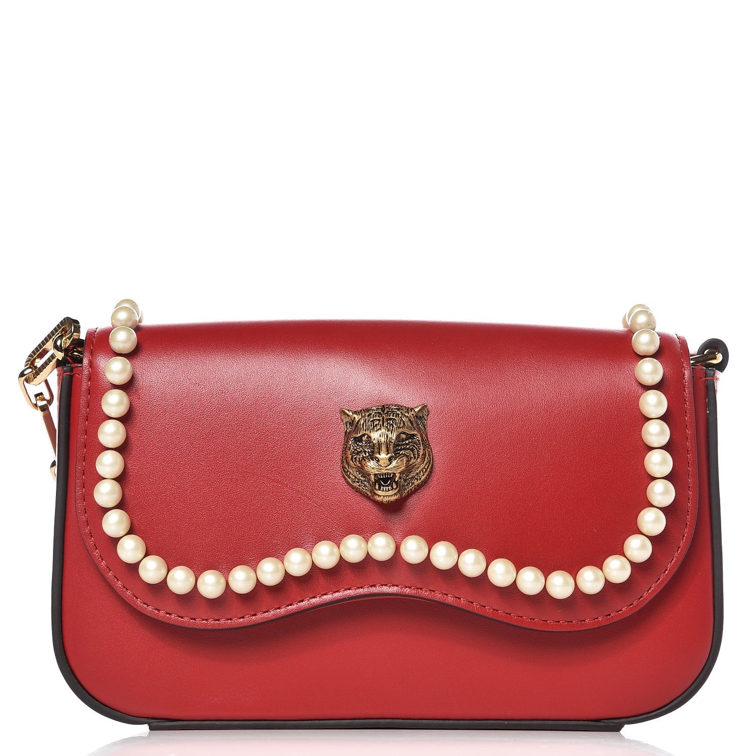 Gucci Nappa Embellished Mini Broadway Bag Hibiscus Red 1 of 7