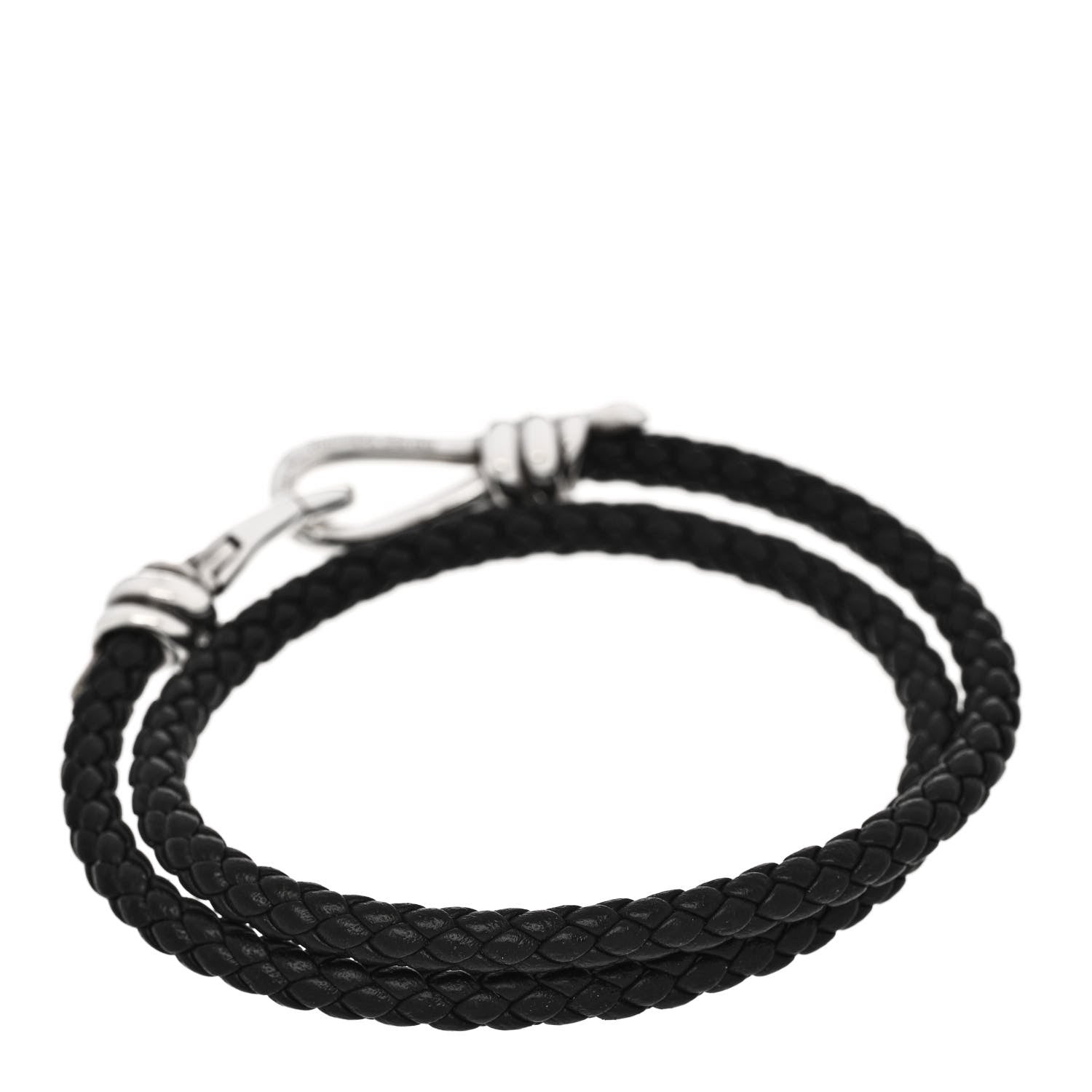 Tiffany Sterling Silver Leather Paloma Picasso Knot Braid Wrap Bracelet 2 of 4