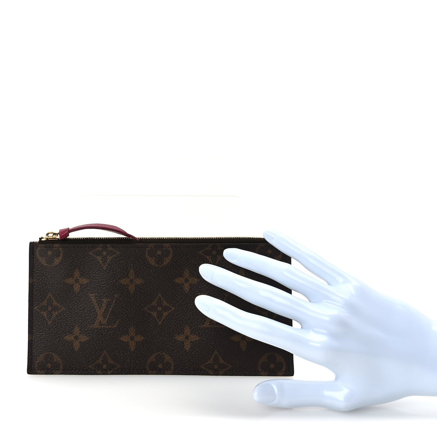 Louis Vuitton Monogram Felicie Chain Wallet Zippered Insert Fuchsia 2 of 7