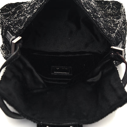 Fendi Lizard Beaded Mini Mama Baguette Black 5 of 13