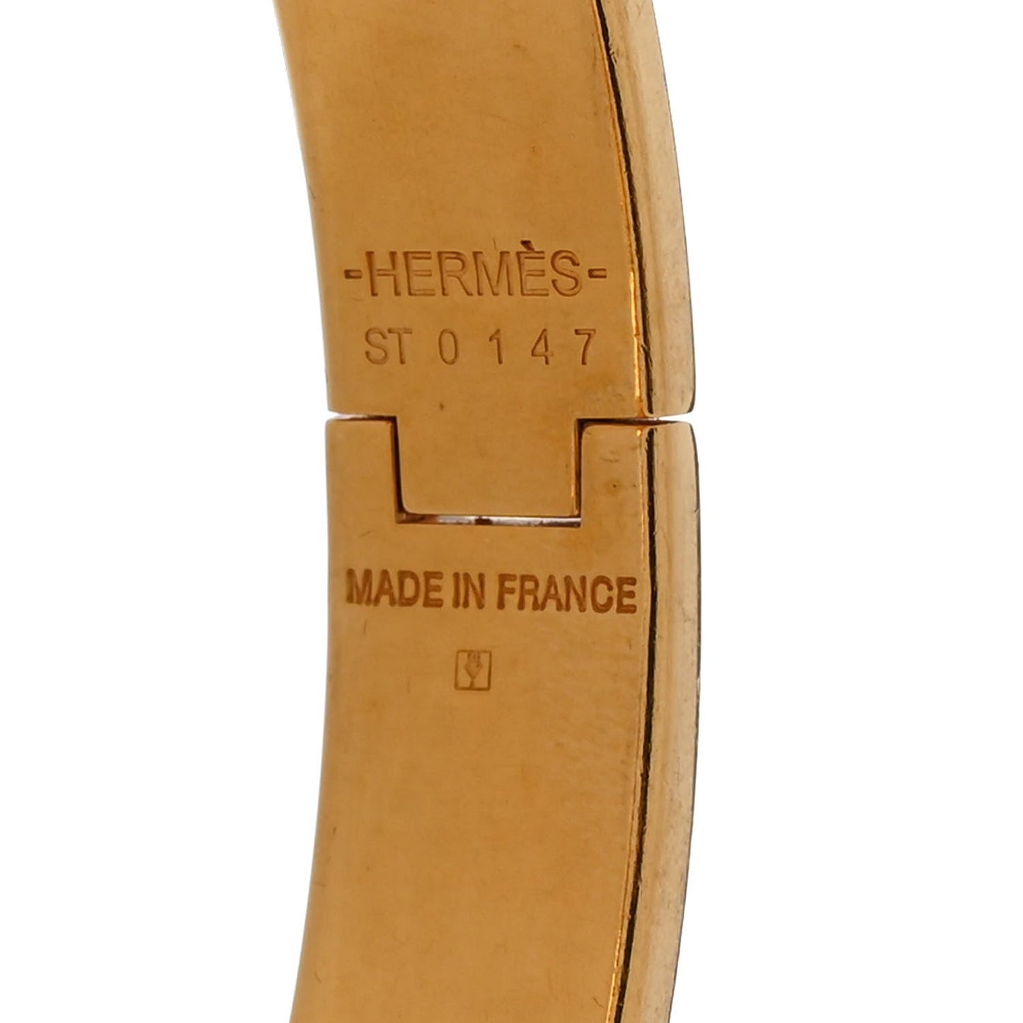 Enamel Narrow Clic Clac H Bracelet PM White