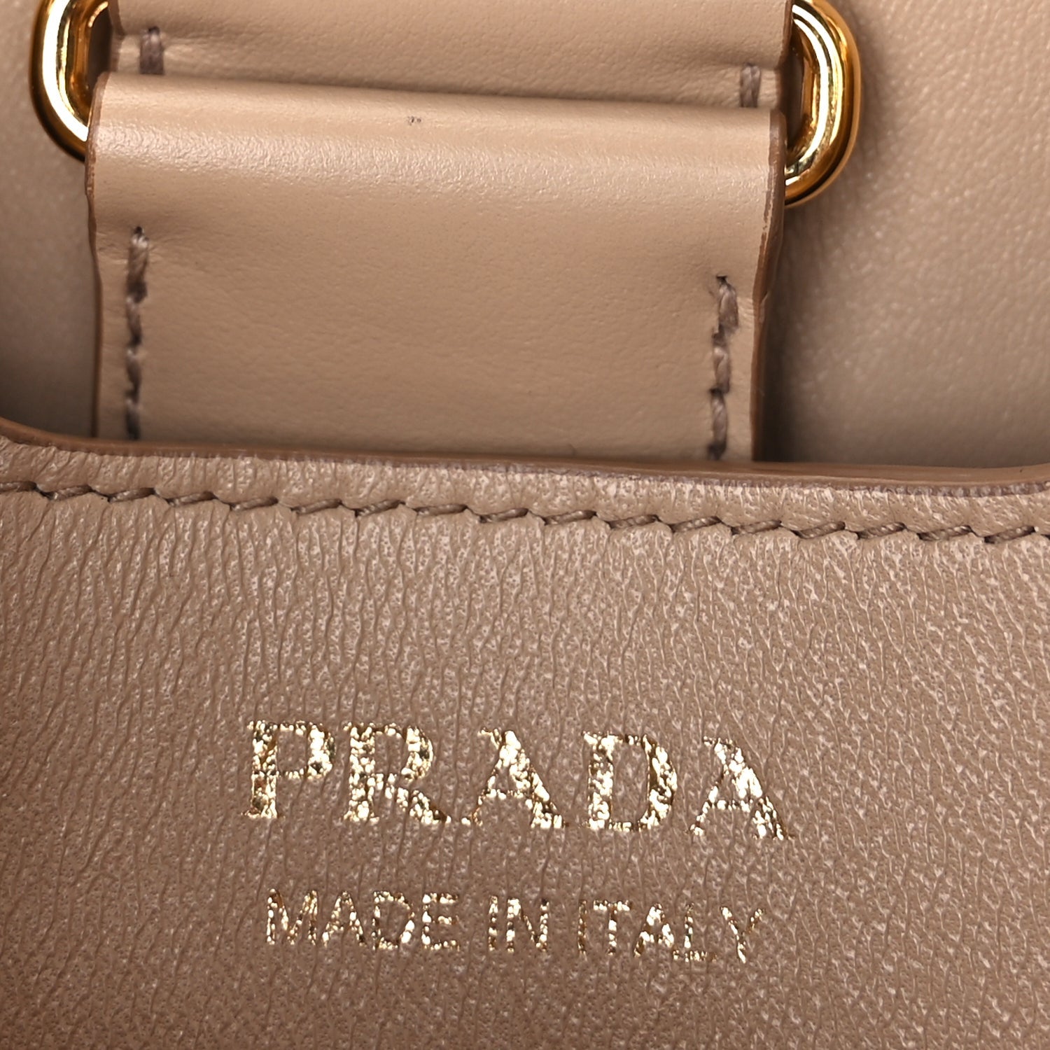 Prada Saffiano Cuir Calfskin Small Panier Bucket Bag Cipria 5 of 8