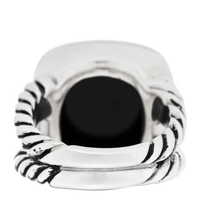 David Yurman Sterling Silver Black Onyx 14mm Albion Ring 52 6 4 of 5