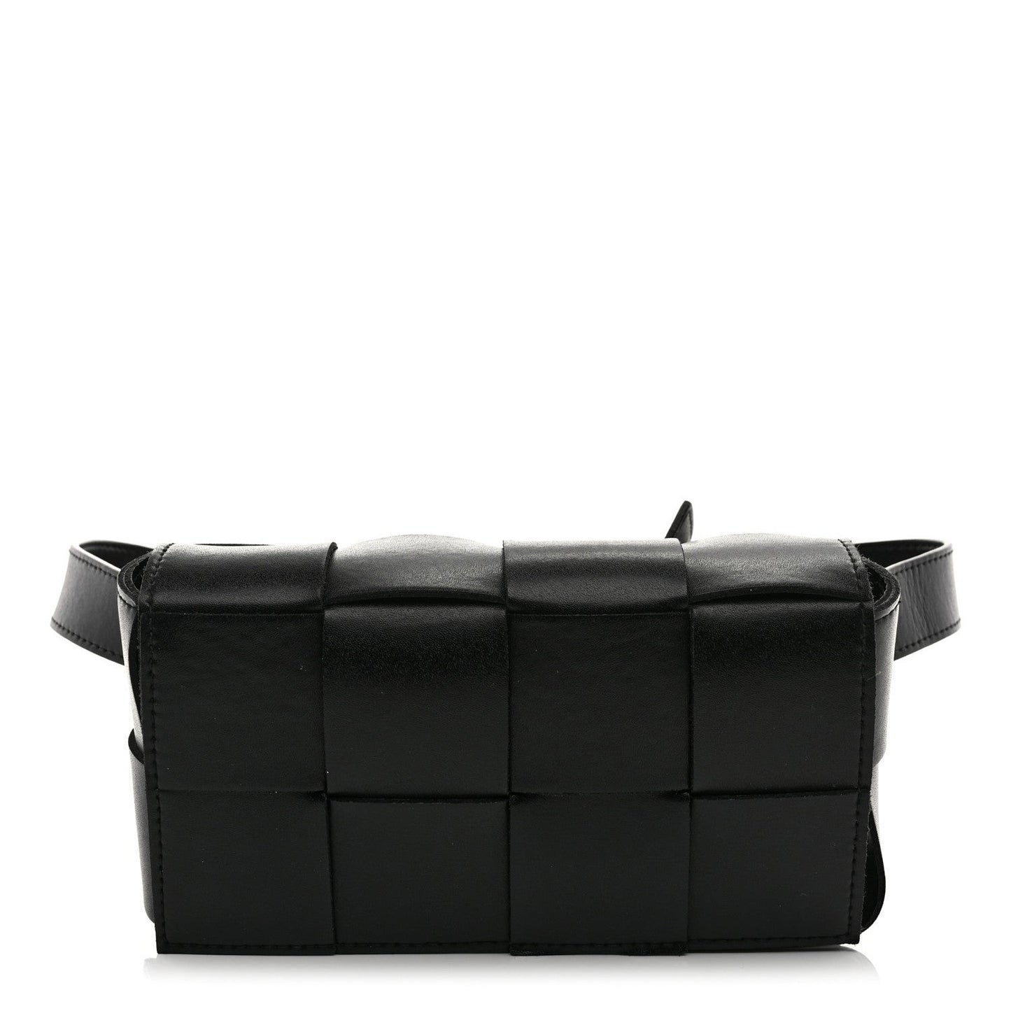Nappa Maxi Intreccio The Belt Cassette Bag Black